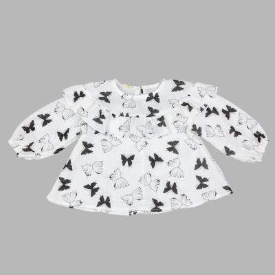 Блузка Бабочки Чуди Кидс 576526Ц2-2 молочный 01